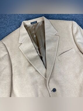 Zino Men's 100% Camel Hair Sports Coat Size 48 Regular Light Brown Blazer 48R